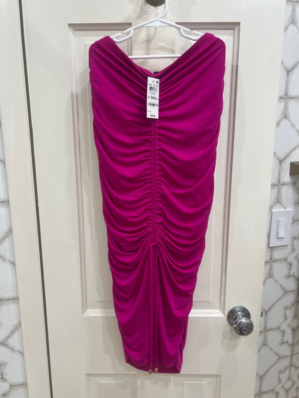 INC International Concepts Fuchsia or Floral Ruched Midi Skirt